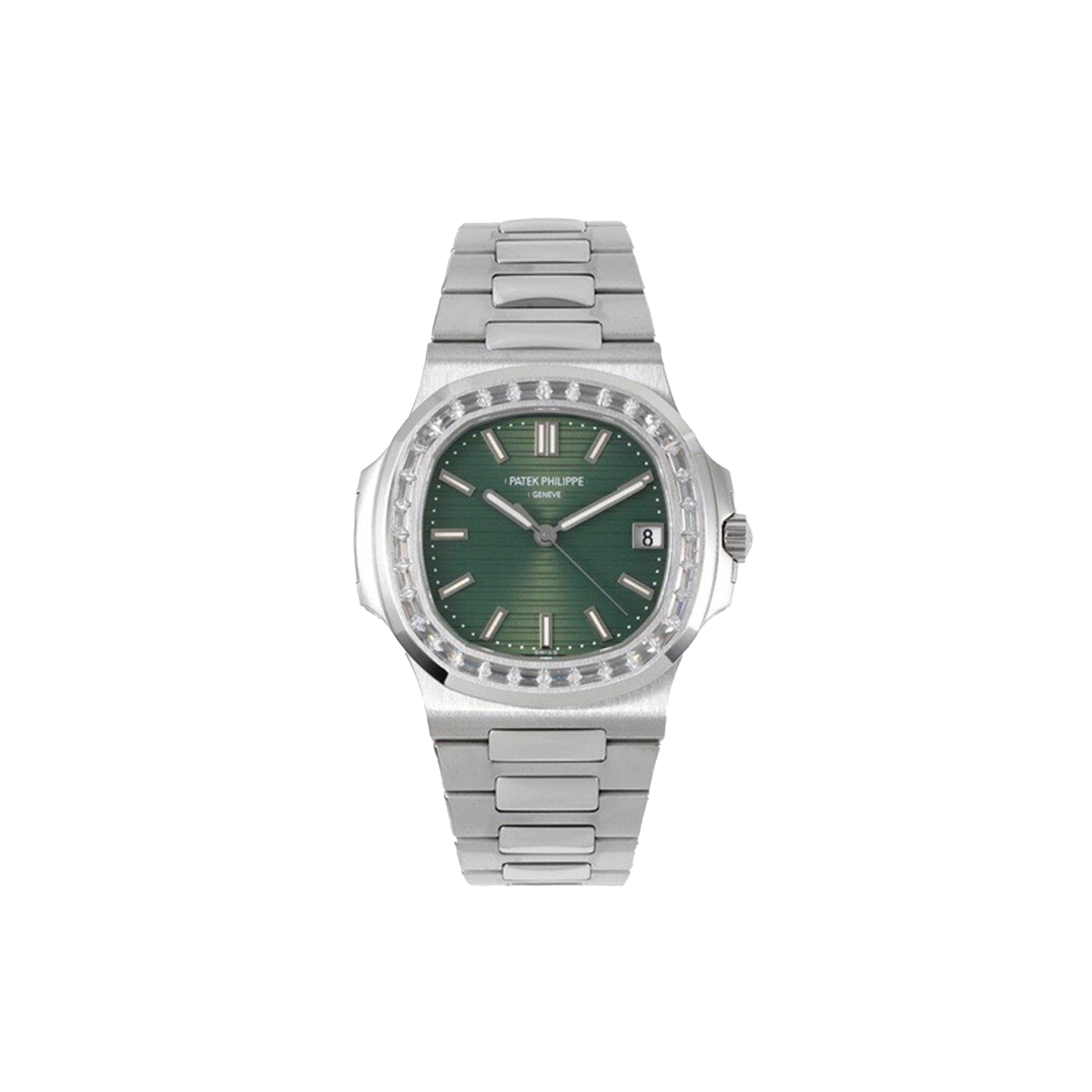 PATEK PHILIPPE NAUTILUS GREEN DIAL AND DIAMOND BEZEL 5711/1300A-001